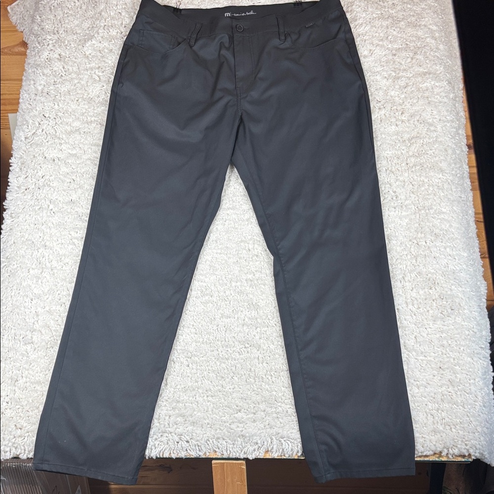 TravisMathew Men’s Performance Pants Black Golf Casual, Size 38